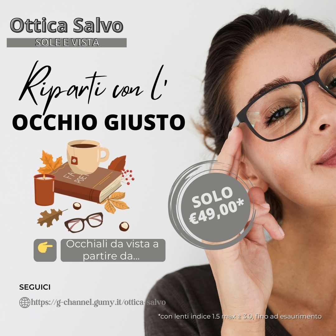 Riparti con l'occhio giusto: promozione occhiali da vista e controllo gratuito della vista